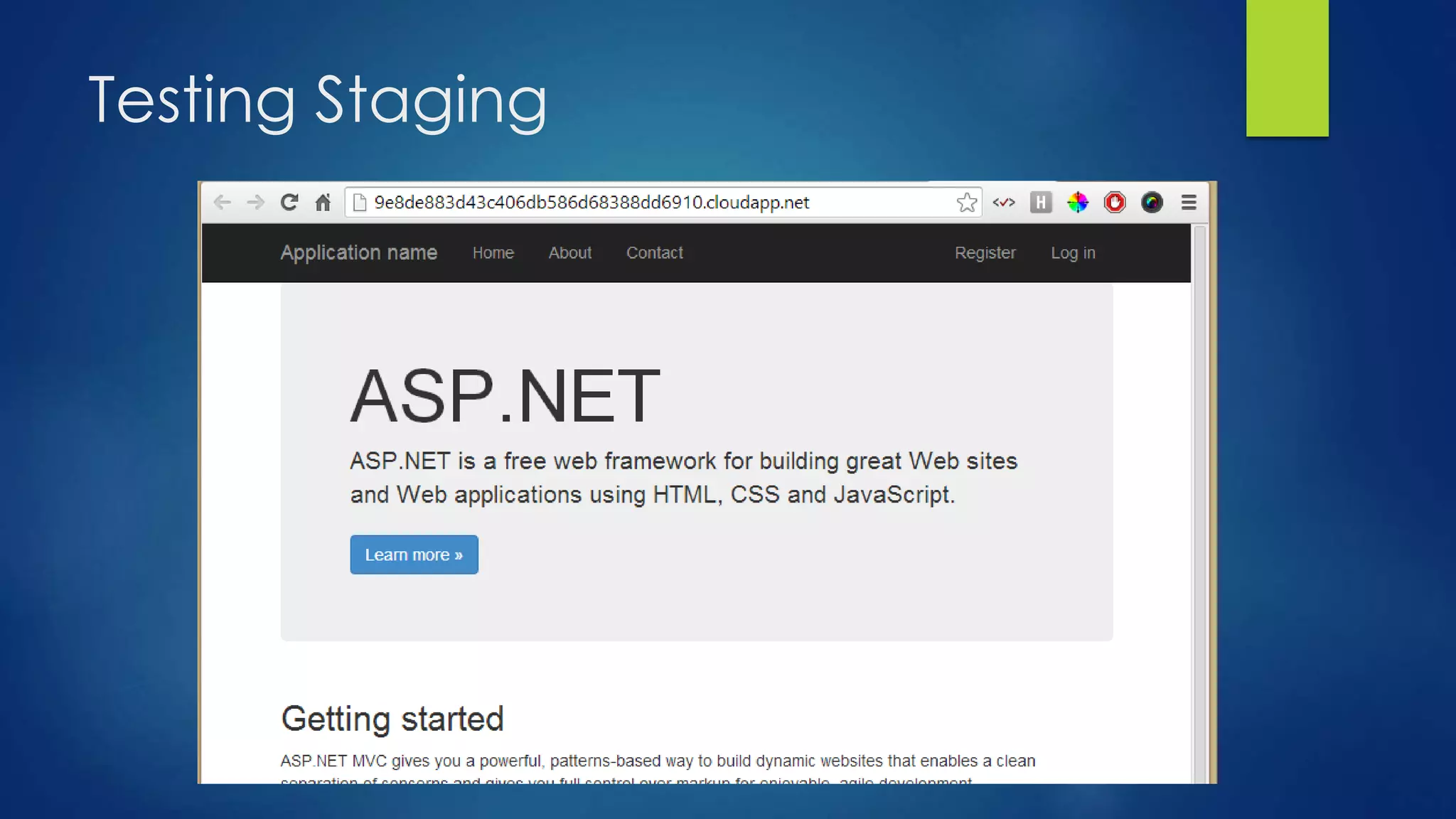 Testing Staging
 