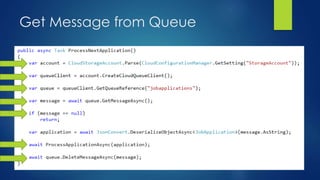 Get Message from Queue
 
