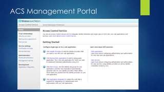 ACS Management Portal
 
