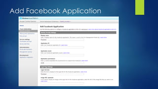 Add Facebook Application
 
