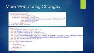 More Web.config Changes
 