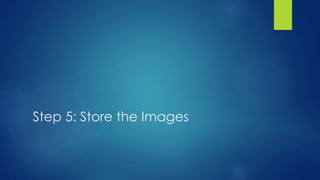 Step 5: Store the Images
 