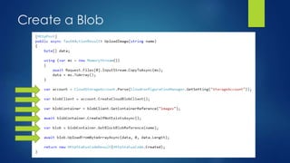Create a Blob
 