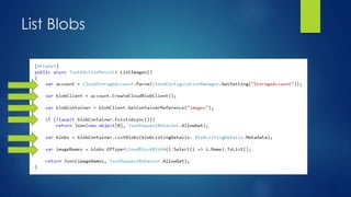 List Blobs
 