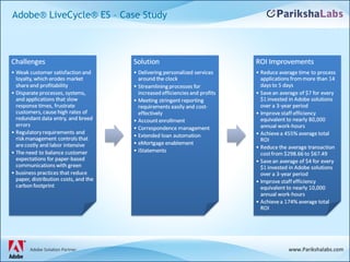 Adobe® LiveCycle® ES – Case Study 