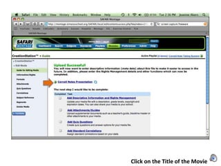 Click on the Title of the Movie