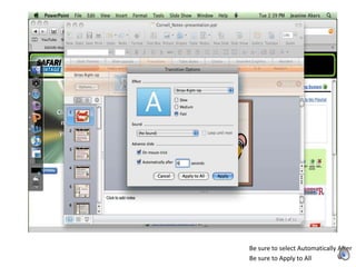 Be sure to select Automatically AfterBe sure to Apply to All