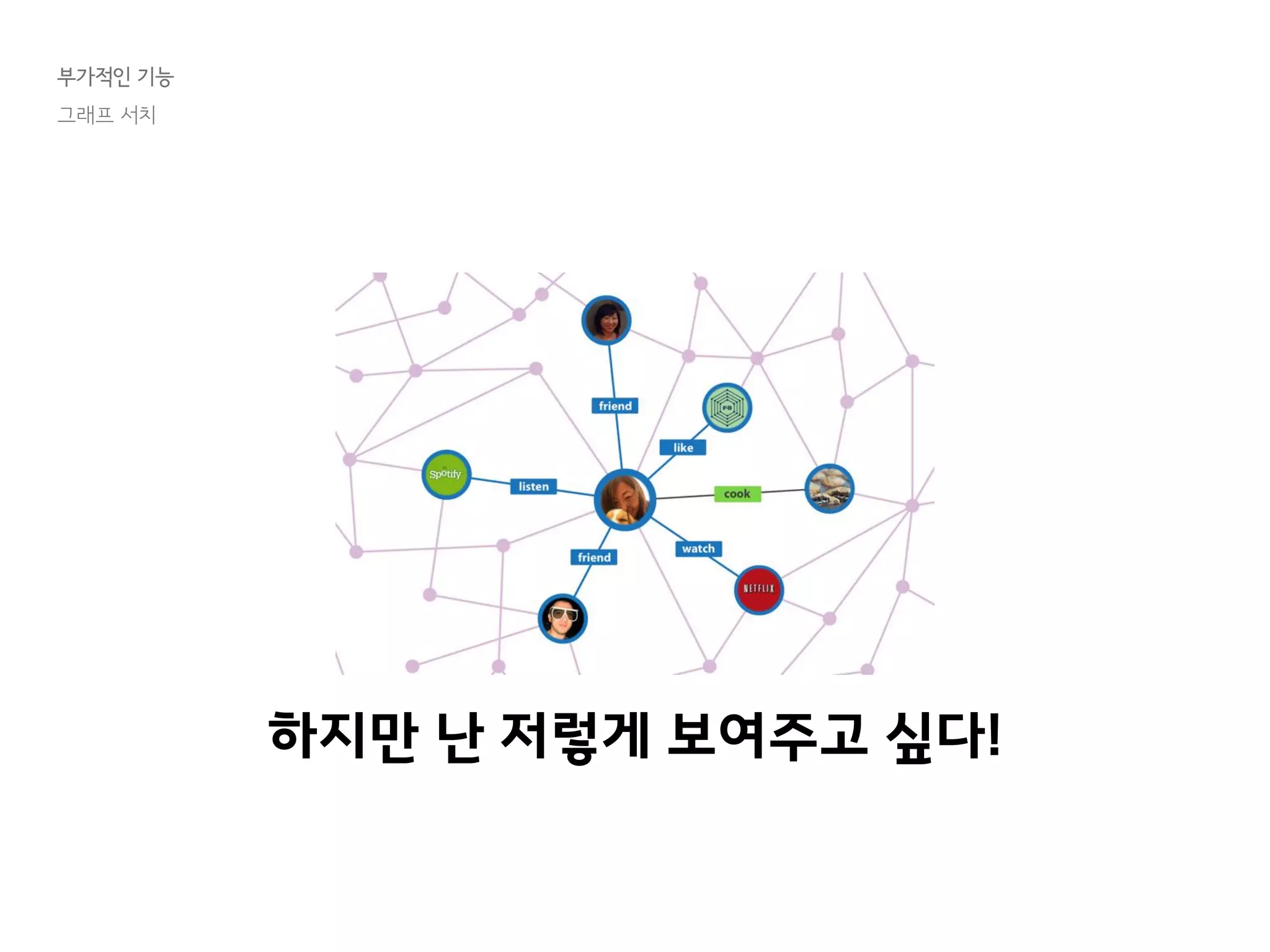 부가적인 기능
그래프 서치
하지만 난 저렇게 보여주고 싶다!
 