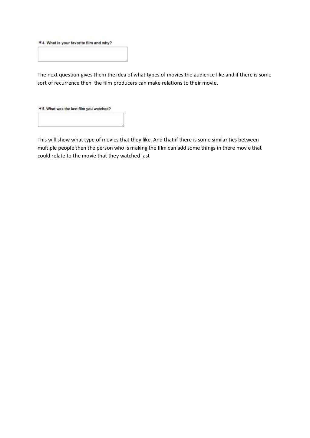 Movie example survey
