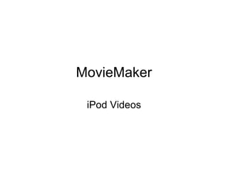 MovieMaker
iPod Videos
 