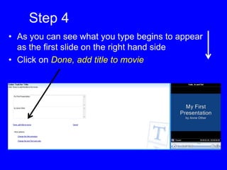 Movie maker (for beginners) | PPTX