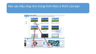 Kéo các hiệu ứng như trong hình theo ý thích của bạn 
 