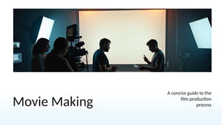 Movie Making ON CURRENT SCENARION AND REALISTIC PERFORMANCE | PPTX