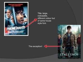 Movie Poster Codes and Conventions | PPTX