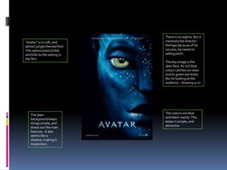 Because of its friendly nature, this poster is for all age groups. “A long time ago in a galaxy far far away ..” is the tagline. This is like the poster is starting off the story, making the audience want to hear the rest.  The font is soft and rounded. Making it inviting and friendly.The title itself is small, but in the typical “star wars” font we still see today. Its like a logo.  The bold blue is attractive and will draw attention to  an audience. A lot is going on in the background .They are drawings of characters and action, The rule of 3rds is used to draw your attention to the beam of light which seems to be telling a piece of the story, by blocking/ holding back darthvader. Typical sci-fi colours are used. Blues, blacks and yellows.  This will also help the audience understand the genre. 