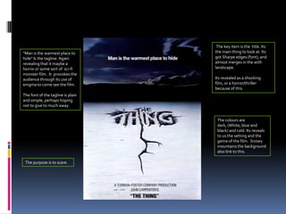Disaster movie, is obviously a comedy – spoof.  “Not another shallow Hollywood movie”  and “ Al Gore was right” both reveal its a comedy and for an adult audience.  Its  using adult humour to draw in an audience. Its also shown as a comedy because of the key image. Lady liberty wearing a snorkel.  So unrealistic, it maybe funny. The main colours used are bleus and whites. This is because its natural, and of course, showing a massive tidal wave. Red and yellow are used on the snorkel, perhaps hinting at danger. The institution is shown in the corner, “Lionsgate” Its small, but had to be included.  The font is bold, and plain. Its sort of dramatic with the blunt edges. Its a little opaque, slightly showing the water in the background. 