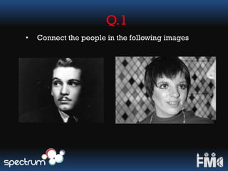 Q.1
• Connect the people in the following images
 