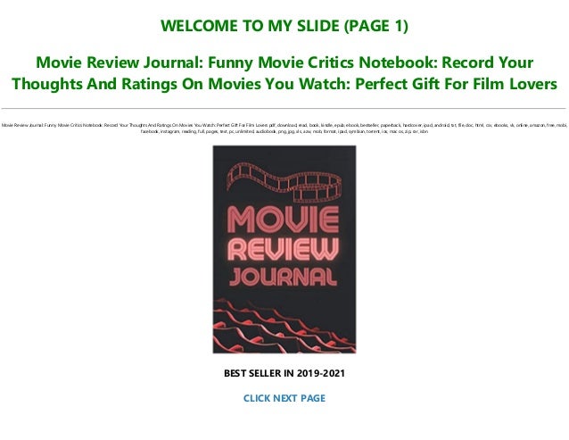 Free Download Movie Review Journal Funny Movie Critics Notebook R