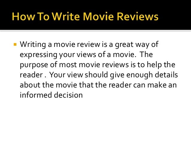 how to write a review essay on a movie