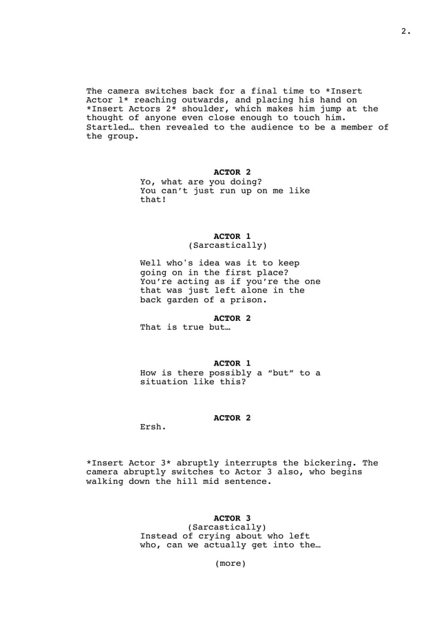 Movie script corrected | PDF