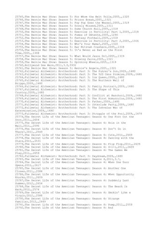 Movies dataset for pig
