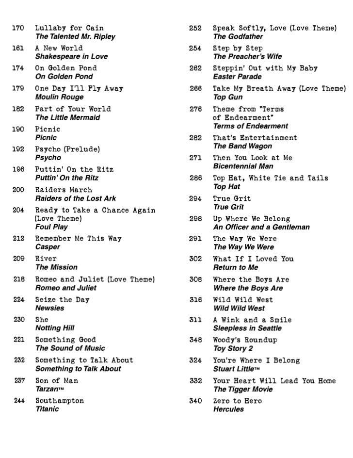 Movie songs musica de peliculas (songbook)