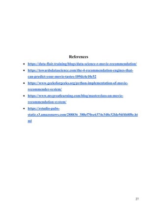 Movies recommendation system in R Studio, Machine learning | PDF