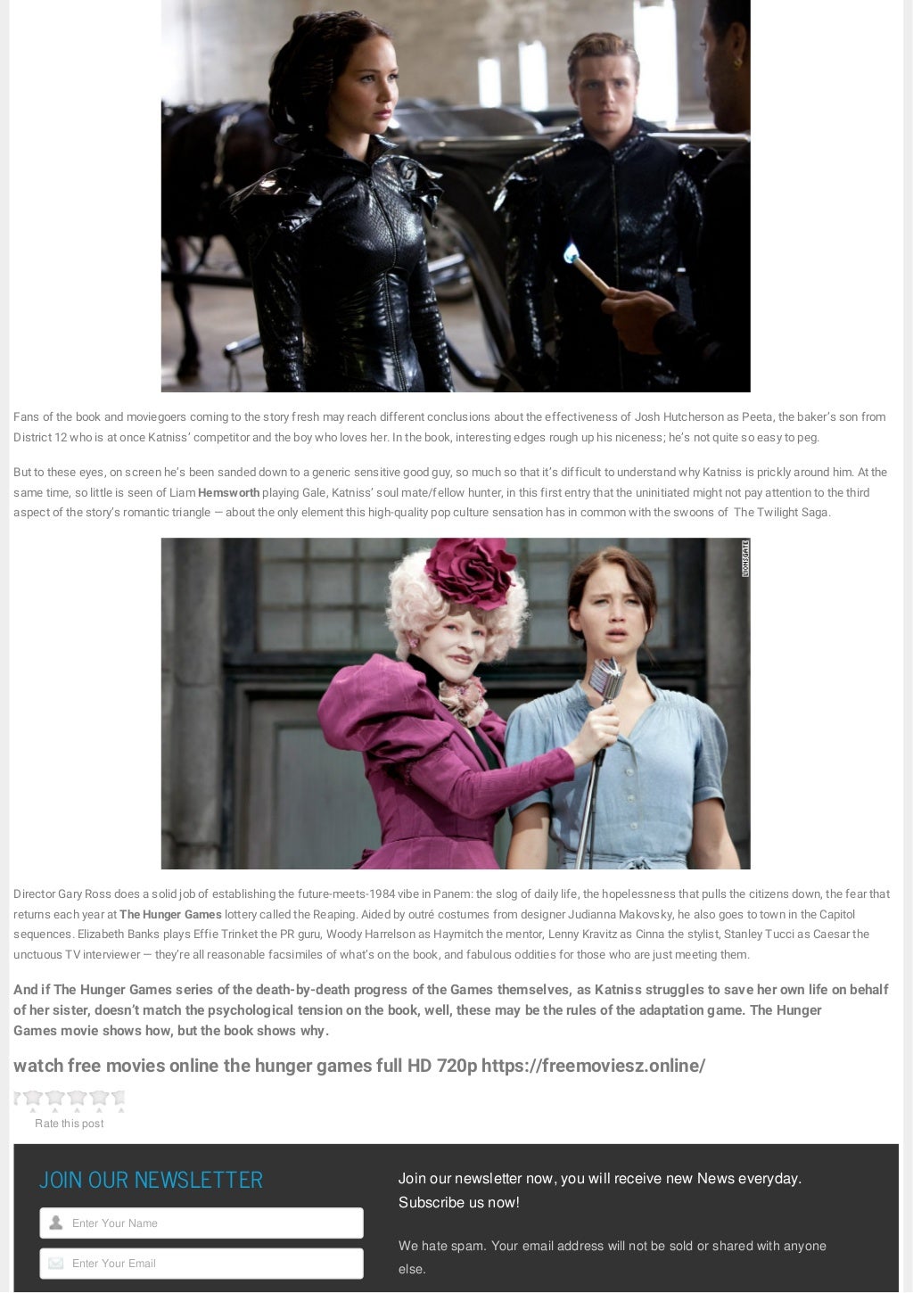 The Hunger Games 2012 Full Movie A Bloodbath Of Kids