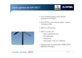 w ß¿-¬®¿ îðïï
Ë²¿ ·²º®¿»-¬®«½¬«®¿ ³«´¬· ½7´«´¿-
¾¿-¿¼¿ »² ×Ð ÜÛÝÌ
Í-´± ÎÚÐ- § «²¿ ®»¼ ¼» ¼¿¬±-ô ²·²¹&²
¸¿®¼©¿®» ³?-
ÜÛÝÌ § Í×Ð ¶«²¬±-
ÜÛÝÌ •·² ¬¸» ¿·®Œ
‹ ß´¬¿ ½¿´·¼¿¼ ¼» ª±¦
‹ Û²½®·°¬¿½·-²
‹ Ø¿²¼±ª»®
‹ Ü»-½¿®¹¿ •±ª»® ¿·®Œ øßê¨¨¼÷
Ù»-¬·-² ©»¾ ½»²¬®¿´·¦¿¼¿æ ÑÓÓ øÑ°»²
Ó±¾·´·¬§ Ó¿²¿¹»®÷
Ê·-·-² ¹»²»®¿´ ¼»´ Í×ÐóÜÛÝÌ
ì
 
