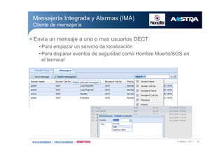 w ß¿-¬®¿ ó îðïï ìë
Û²ª3¿ «² ³»²-¿¶» ¿ «²± ± ³¿- «-«¿®·±- ÜÛÝÌ
‹Ð¿®¿ »³°»¦¿® «² -»®ª·½·± ¼» ´±½¿´·¦¿½·-²
‹Ð¿®¿ ¼·-°¿®¿® »ª»²¬±- ¼» -»¹«®·¼¿¼ ½±³± Ø±³¾®» Ó«»®¬±ñÍÑÍ »²
»´ ¬»®³·²¿´
Ó»²-¿¶»®3¿ ×²¬»¹®¿¼¿ § ß´¿®³¿- ø×Óß÷
Ý´·»²¬» ¼» ³»²-¿¶»®3¿
 