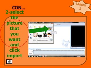 2-select the picture that you want and click import