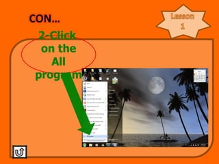 2-Click on the All program