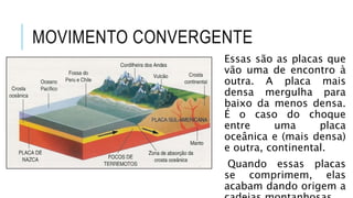 Movimento das placas tectônicas | PPTX