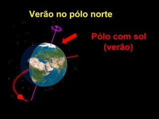 Verão no pólo norte Pólo com sol (verão)