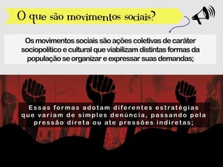 Movimentos sociais sociologia 2 ano | PDF