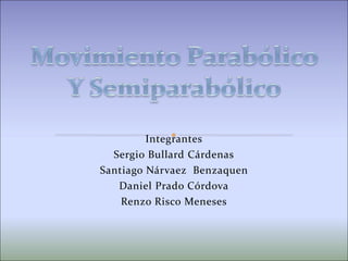 Integrantes
Sergio Bullard Cárdenas
Santiago Nárvaez Benzaquen
Daniel Prado Córdova
Renzo Risco Meneses
 