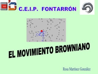 C.E.I.P.  FONTARRÓN EL MOVIMIENTO BROWNIANO Rosa Martínez González 