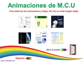 Oscar Sinisterra A
Para observar las animaciones y blogs, dar clic en cada imagen abajo
Abre la puerta
Regresar
 