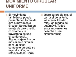 Movimiento circular uniforme (1) | PPTX