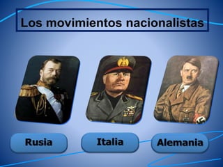 Los movimientos nacionalistas
 