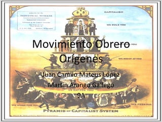 Movimiento ObreroOrígenes JuanCamilo Mateus López Martin Arango Gallego 9A 
