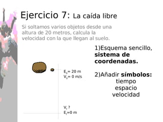 Ejercicio 3: De qué movimiento se trata: Va de casa al coche y se para por el camino. 