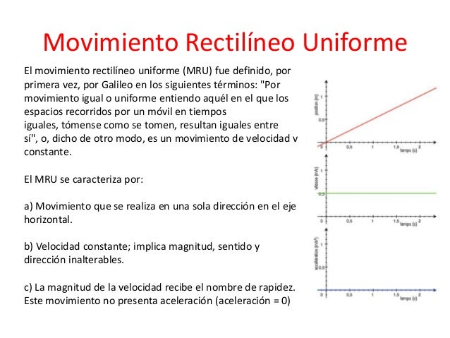 Movimiento rectilíneo uniforme