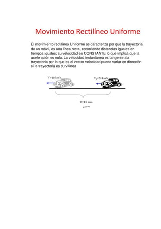 Movimiento rectilíneo uniforme