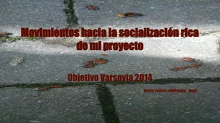Movimientos hacia la socialización rica
de mi proyecto
Objetivo Varsovia 2014
Nitzia Tudela #ABPmooc_intef
 