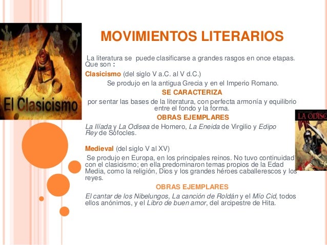Movimientos literarios