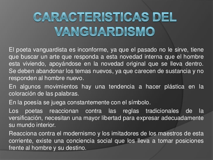 Movimientos Literarios Vanguardistas En EspañA