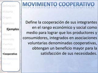 De liberación AnimalLos movimientos sociales como estructuras de cambio social tienen su origen en las crisis de las organizaciones de izquierda y del socialismo, tanto socialdemócrata como marxistas, principalmente partidos políticos y sindicatos.