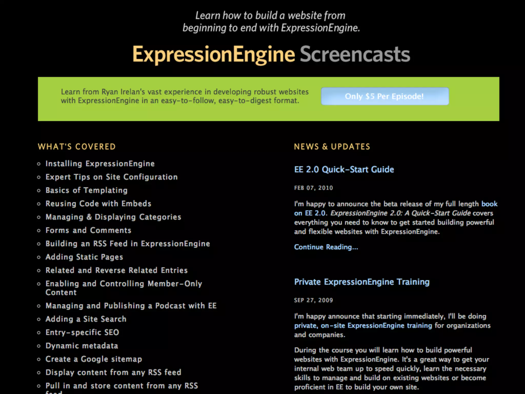 ee screencasts
 