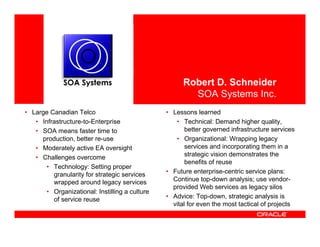 Moving Beyond Project Level SOA